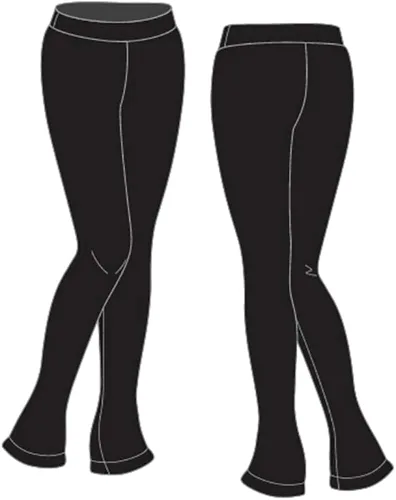 Vista 3 de ChloeNoel P23-2 Pantalones de patinaje artístico con cintura de contraste, color negro, talla S para adultos