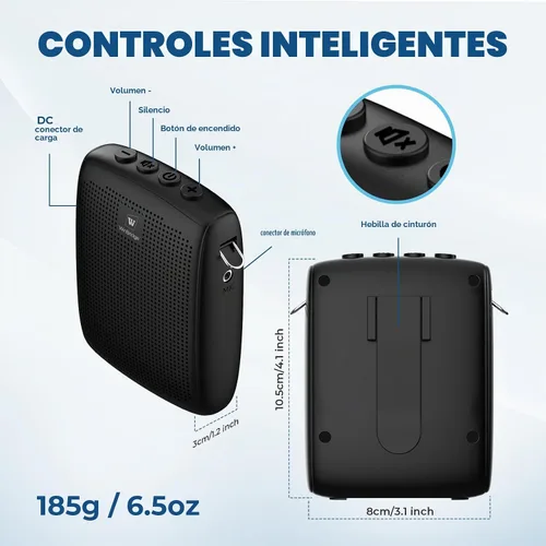 Vista 4 de WinBridge - Amplificador de voz inalámbrico con micrófono para profesores