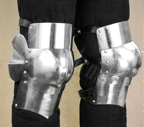 Vista 2 de Queen Armour Codo medieval de acero suave codo rodilla policías medievales rodilla policías armadura armadura policías combate armadura SCA lucha
