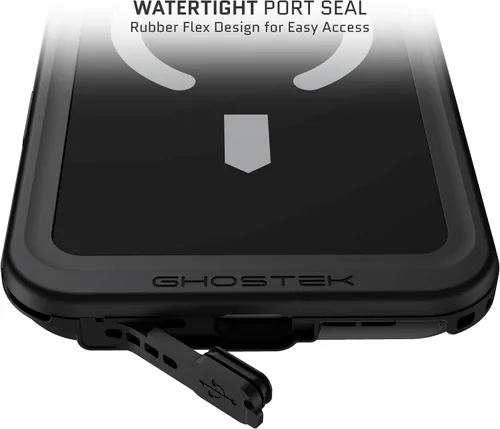 Vista 61 de Ghostek NAUTICAL funda delgada para iPhone 14 Plus a prueba de golpes impermeable con protector de pantalla y imán MagSafe con carga inalámbrica