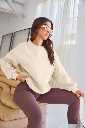Vista 2 de EFAN Sudaderas de gran tamaño para mujer, cuello redondo, sudaderas con capucha y2k, trajes de moda de otoño, para adolescentes, niñas, lindo suéter