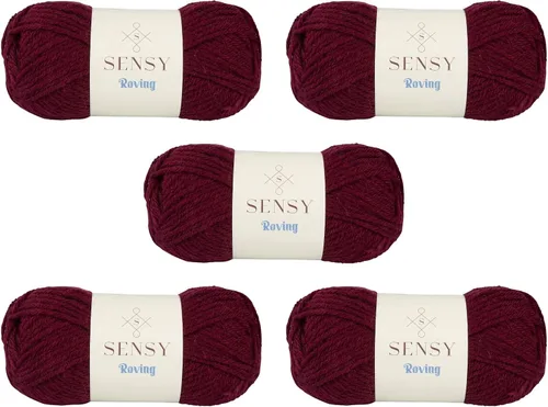 Vista 40 de Sensy Roving - Ovillo de lana multicolor, 3.5 onzas, 132 yardas, calibre 5, voluminoso (otoño)