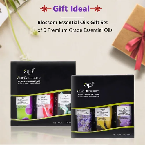 Vista 8 de Blossom - Juego de aceites esenciales para aromaterapia, 6 x 0.5 fl oz para difusor, humidificador, purificador de aire, lirio aguamarina, jacinto