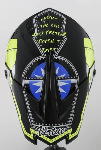 Vista 2 de Casco de motocross todoterreno, casco para moto de calle, casco para motocicleta, ATV, BMX, MX, con guantes, gafas y máscara para unisex, jóvenes