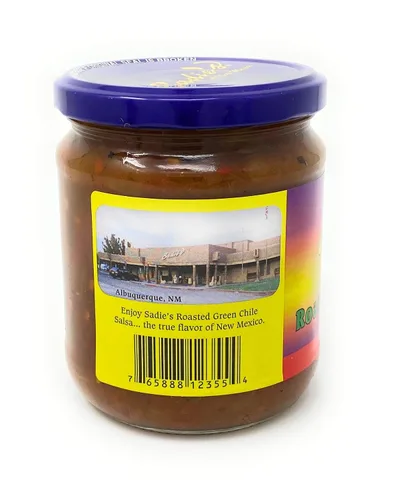 Vista 3 de Sadie's of New Mexico Salsa caliente de chile verde asada 16oz QTY 3