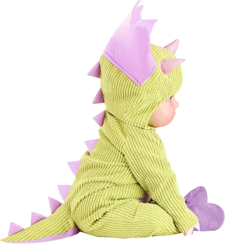 Vista 3 de Disfraz de Triceratops morado para bebé