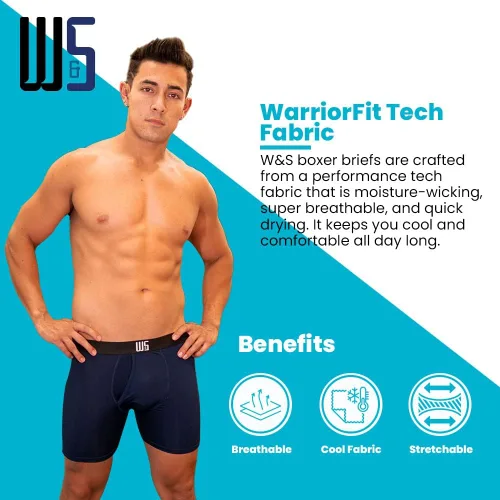 Vista 3 de Warriors & Scholars - Calzoncillos tipo bóxer para hombre, paquete de 6 calzoncillos bóxer para hombre, calzoncillos bóxer para hombre, calzoncillos