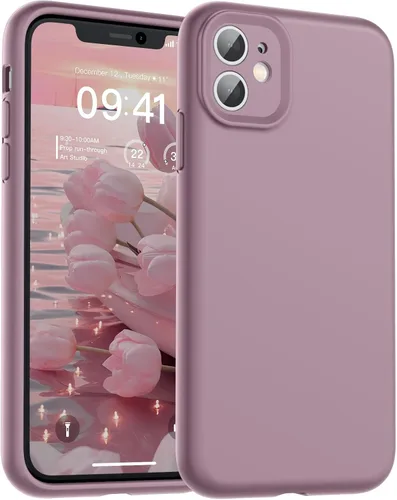 Vista 148 de SUPFINE - Funda diseñada para iPhone 12, silicona líquida premium con [forro de microfibra suave antiarañazos][protección de cámara mejorada], funda