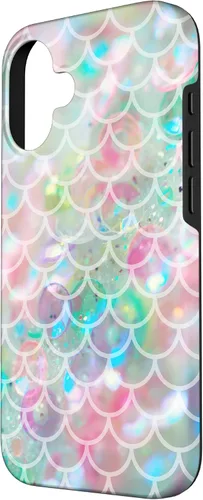 Vista 2 de Funda para iPhone 16 Mermaidcore Aesthetic Scales Ombre Pastel Sirencore