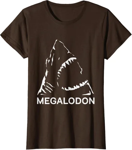 Vista 14 de Camiseta de paleontólogo prehistórico de tiburón gigante Megalodon, Negro