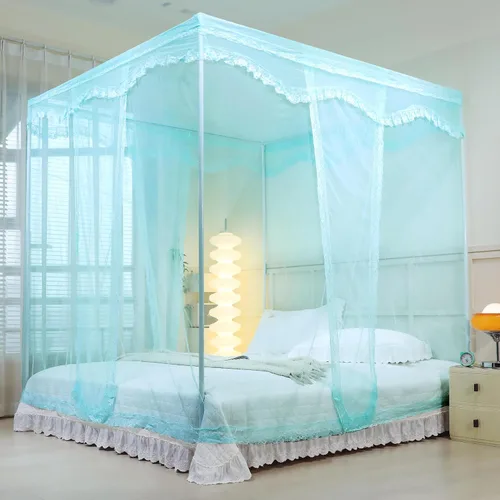 Vista 15 de naturetalk Dosel de cama, cortina de cama de princesa para niñas y adultos, red de cúpula rectangular de encaje
