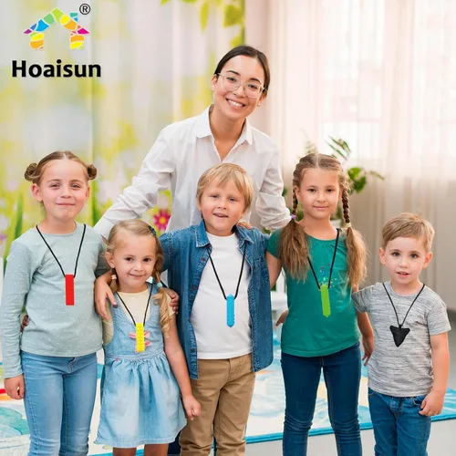 Vista 7 de Hoaisun Paquete de 14 collares masticables para niños sensoriales