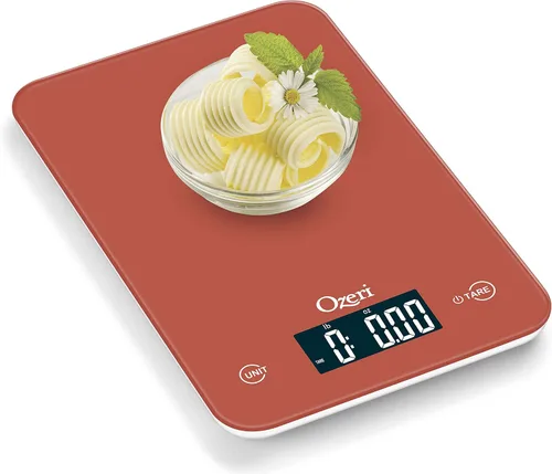 Vista 6 de Ozeri Touch - Báscula digital profesional de cocina (edición de 12 libras) en vidrio templado