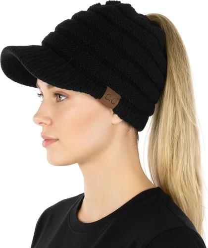Vista 122 de Funky Junque - Gorro para mujer con ranura para cola de caballo