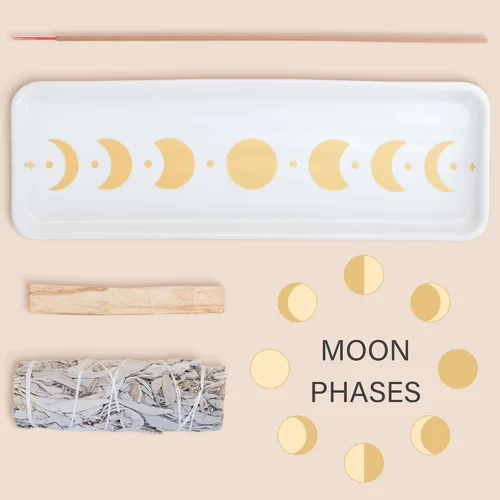 Vista 7 de ZenBless Soporte de incienso multifunción para quemar Palo Santo, manchas de salvia, varillas de incienso, soporte de cerámica hecho a mano