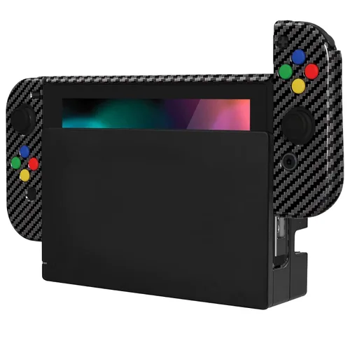 Vista 103 de PlayVital AlterGrips Ergonomic Grips Cover for Nintendo Switch, [2 Design] Interchangeable Comfort Dockable Protective Case with Screen Protector &
