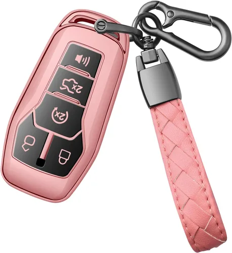 Vista 10 de Funda para Llave Ford con Llavero de TPU Suave Premium, Carcasa de Llave de Protección Completa Compatible con Ford Fusion 2013-2016, Ford Mustang