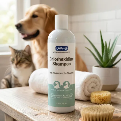 Vista 3 de Davis Chlorhexidine Champú para mascotas, 12 onzas