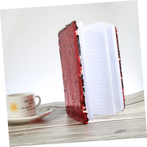 Vista 6 de Ciieeo Chic Reversible Sequin Journal Sequin Notepad Stationery Notebook Fashion Planner