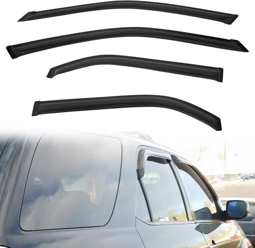 Vista 35 de Protectores de lluvia compatibles con modelos Trailblazer/GMC Envoy 2002-2009 para 5 pasajeros, visera de ventana lateral, deflector de viento