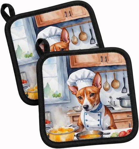 Vista 130 de Caroline's Treasures Coton de Tulear El Chef Par de Agarraderas de Ollas de Cocina Resistentes al Calor Juegos de Agarraderas de Ollas Almohadillas