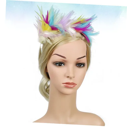 Vista 4 de Abaodam 1920 s Prom Headband Gatsby Headband Fascinator Headband Carnival Fascinator Fascinators for Women Tea Party Pride Hat Black Headbands