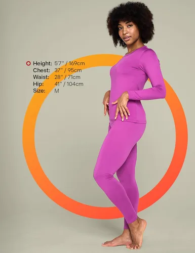 Vista 3 de LAPASA Women's Thermal Underwear Set Fleece Lined Long Johns Top & Bottom Soft Base Layer LightMidHeavy Weight L17 L41L44