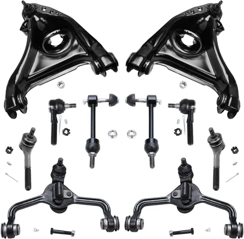 Vista 8 de Detroit Axle - Kit de suspensión delantera de 10 piezas para Jeep 2002-2004