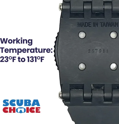 Vista 4 de Scuba Choice Brújula de buceo (soporte de muñeca/bungee) – Herramienta de navegación submarina fácil de leer para buceo, diseño duradero con bisel