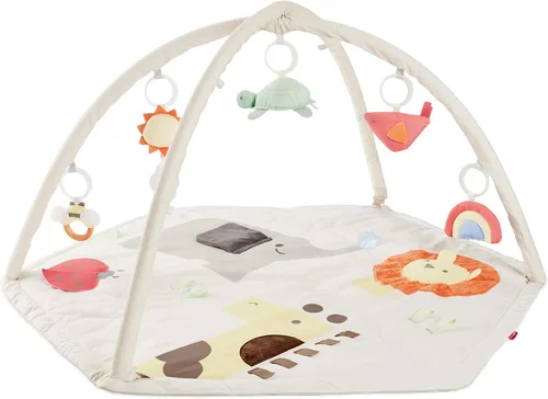 Vista 5 de Skip Hop Alfombrilla para el tiempo de barriga, 3 en 1, para actividades para bebés, edad 0-2 años, sueños celestiales, gris