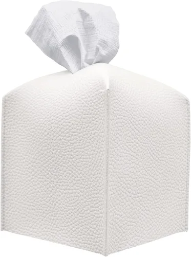 Vista 19 de Carrotez Funda para caja de pañuelos, soporte cuadrado de piel sintética refinada, soporte decorativo para encimera de tocador de baño, mesitas