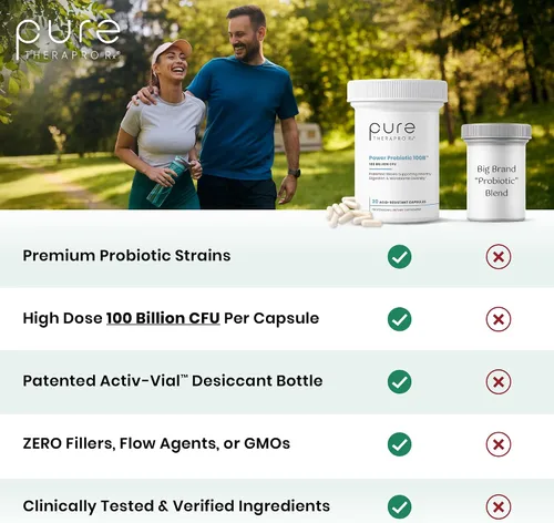 Vista 11 de Power Probiotic 100B, 100 mil millones de UFC, 30 cápsulas resistentes a los ácidos