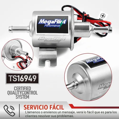 Vista 7 de Megaflint+ - Kit de bomba de combustible eléctrica universal HEP-02 A, 12 V, baja presión