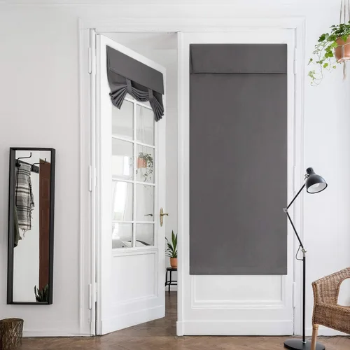Vista 13 de HOMEIDEAS Cortinas opacas para puerta francesa, cortinas de luz lateral para puerta delantera, 2 paneles, persianas laterales para ventanas