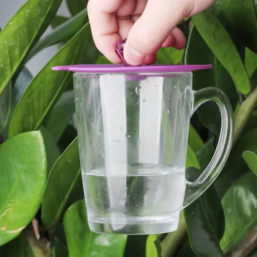 Vista 4 de IPHOX Juego de 6 fundas creativas para tazas, antipolvo, sello hermético, tapas de silicona de grado alimenticio