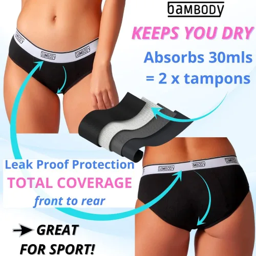 Vista 2 de Absorbent Hipster Ropa interior para la menstruación