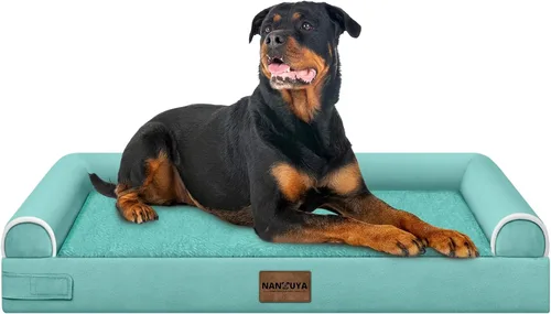 Vista 136 de NANUYA - Cama ortopédica para perros de tamaño mediano/grande, lavable: Camas con almohada para perros de tamaño mediano/grande, sofá de espuma