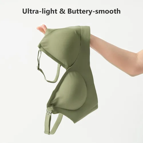 Vista 7 de Angelhood Paquete de 3 brasieres de lactancia para lactancia materna, suaves y sin costuras, brasier para dormir, bralette inalámbrico