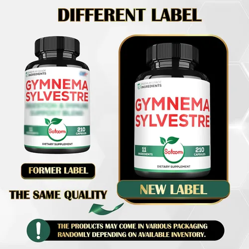 Vista 7 de Satoomi 1000mg Gymnema Sylvestre Suplementos - 210 Cápsulas - Extracto de Gymnema 20:1 con berberina HCl, Quercetina y más - Apoyo para la salud