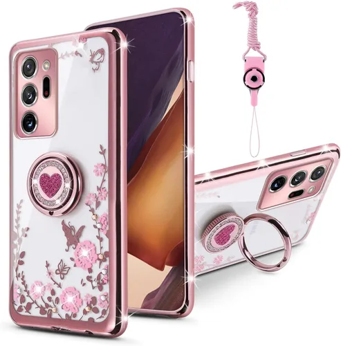 Vista 22 de Funda para Samsung Galaxy S9, Galaxy S9 para mujer, con purpurina, suave, elegante, transparente, TPU de lujo, linda funda protectora con correa