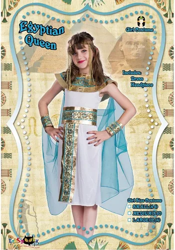 Vista 2 de Snailify Disfraz de Cleopatra para niña, disfraz de reina egipcia