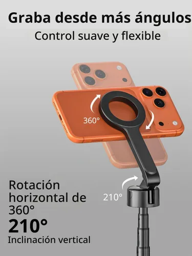 Vista 5 de USKEYVISION Trípode magnético del teléfono de 69" para el iPhone w/control