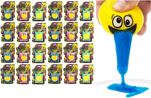 Vista 10 de JA-RU Barf Slime Toy Squishy Stress Balls para niños (1 bola antiestrés surtida) lanzar bolas de limo vómito. Juguete antiestrés. Divertidas bromas