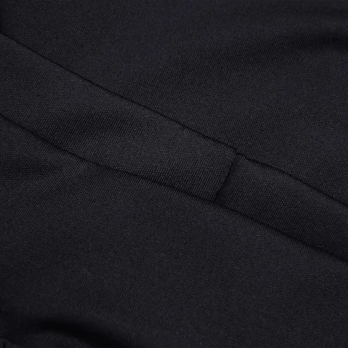 Vista 3 de DkinJom Pantalones de piel sintética de poliuretano elástico con cremallera, diseño de empalme de color sólido, leggings para club nocturno
