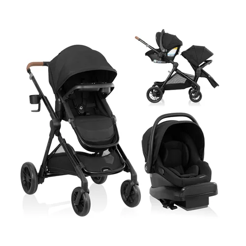 Vista 16 de Sistema de transporte modular Evenflo Pivot Xpand con asiento de coche para bebé LiteMax (Negro Ayrshire)