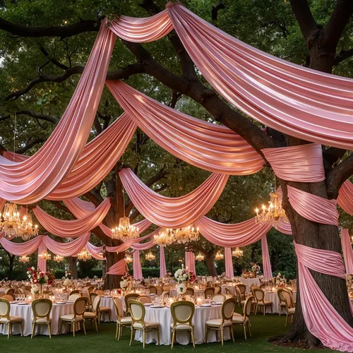 Vista 18 de Cortina de techo beige de 20 x 40 pies para bodas, 4 paneles sin arrugas, 40 pies de largo, cortinas drapeadas para bodas, cumpleaños y fiestas