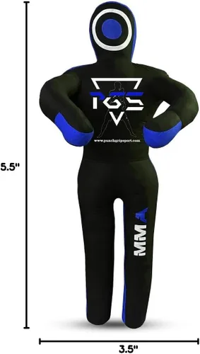 Vista 8 de MMA Grappling Dummy Brasileño JIU Jitsu BJJ Saco de boxeo para defensa personal lucha libre Judo Karate Boxeo Lanzamiento Sumisión Posición de pie