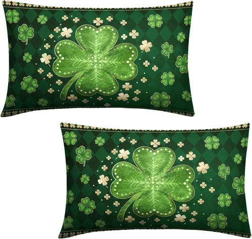 Vista 101 de Juego de 2 fundas de almohada patrióticas para exteriores, diseño de estrellas azules del 4 de julio, 16 x 16 pulgadas, fundas de almohada