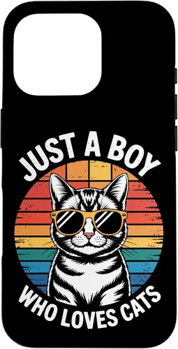 Vista 20 de Just A Boy Who Loves Cats Cat Dad Kitty Parent Feline Boys Case for iPhone 16