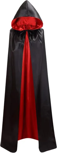Vista 5 de Makroyl Capa reversible unisex con capucha para Navidad, Halloween, fiesta, vampiros, disfraces de cosplay